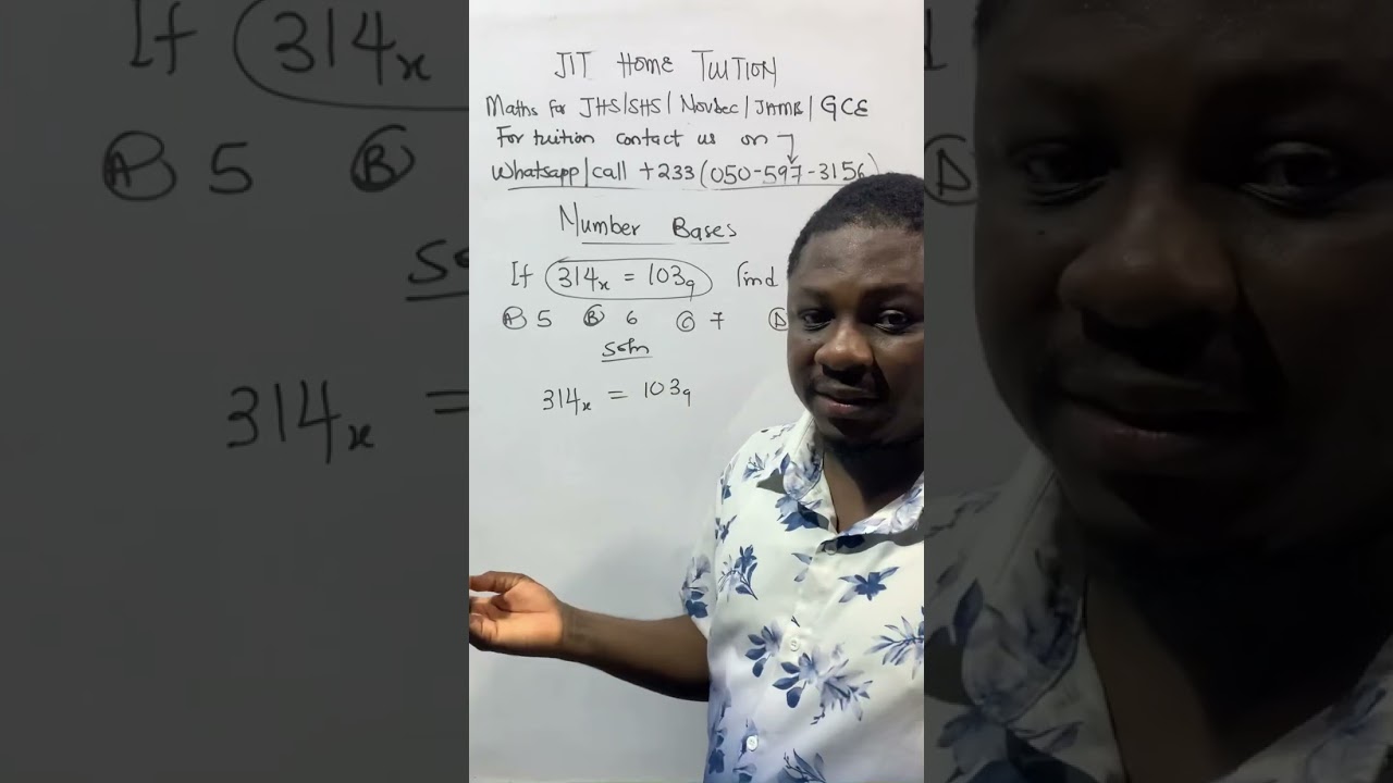 NUMBER BASES : Equation Involving number base PART 1