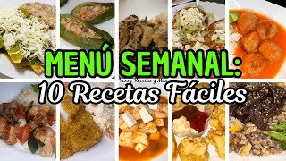 ✅10 RECETAS FÁCILES PARA EL MENÚ SEMANAL| COMPILACIÓN| #fyp #menu #viral #like