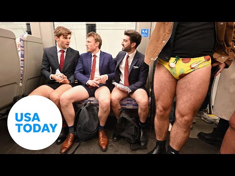 Londoners pack the Underground for No Trousers Tube Ride | USA TODAY