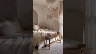 Mornings in beige ☁️ Soft light, soft dreams ✨#bedroominspo #neutralhome #minimaldecor #cozycorners
