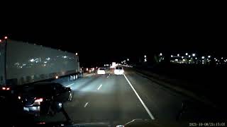 WCT Logistics truck in illegal third lane