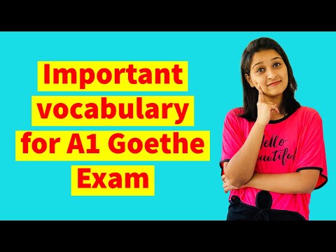 Goethe Zertifikat German A1 Speaking | Deutsch A1 Sprechen | Vocabulary for A1 Goethe Speaking exam