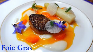 Foie Gras with Mandarin and Radish! Fine dining at home!