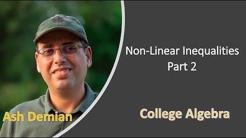 Non-Linear Inequalities, College Algebra section 3.6  part 2