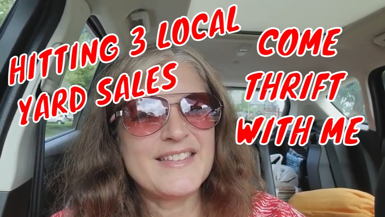 HITTING 3 LOCAL YARD SALES THRIFT WITH ME CRAFT MAGAZINES & a DRUM