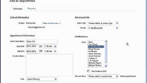 Infusionsoft Appointments