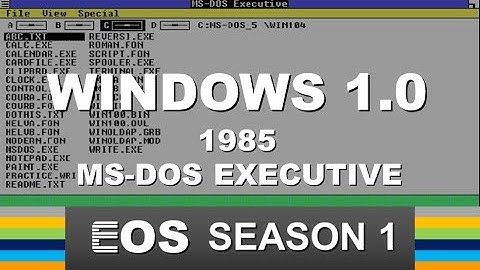 Lets Explore Windows 1.0 (MS DOS Executive) | Exploring Operating Systems #05