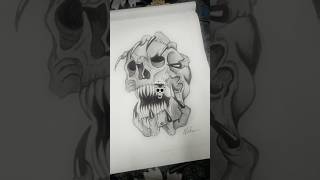 hope u liked it skull sketch #phonkedit #shortsfeed #sktech