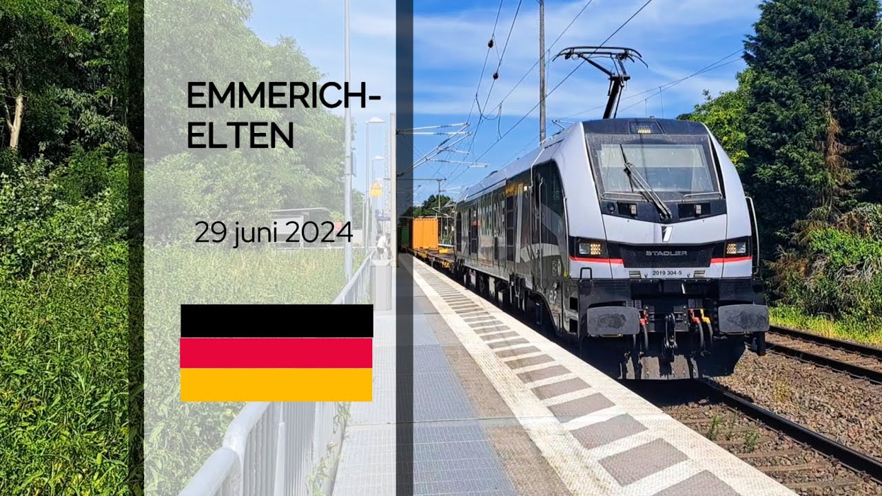 Treinen op station Emmerich-Elten / Züge am Bahnhof Emmerich-Elten - 29 juni 2024