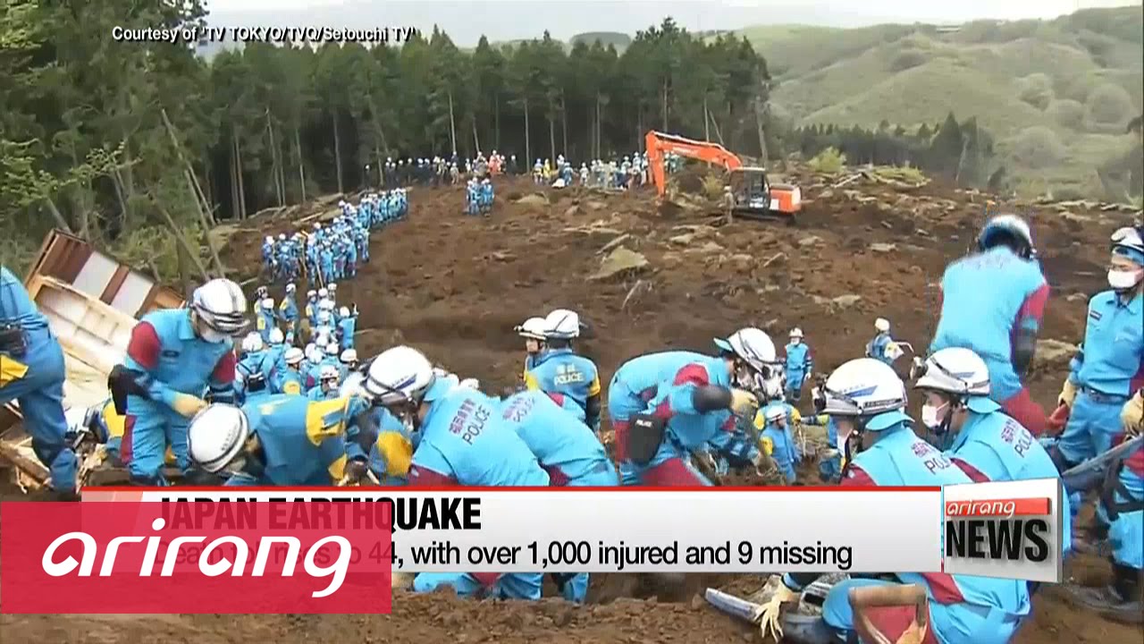 Death toll from Japan quakes rises to 44, as search and rescue efforts continue