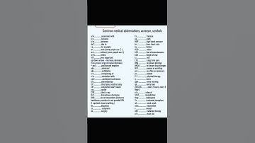 common medical abbreviations, acronym, symbols l must know terms for student and profesional #viral