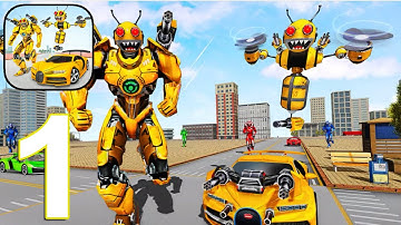 Bee Robot Transform Game 3D Gameplay Walkthrough Part 1 (IOS/Android)