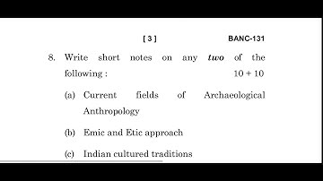 BANC-131  DECEMBER-2021 QUESTION PAPER IGNOU
