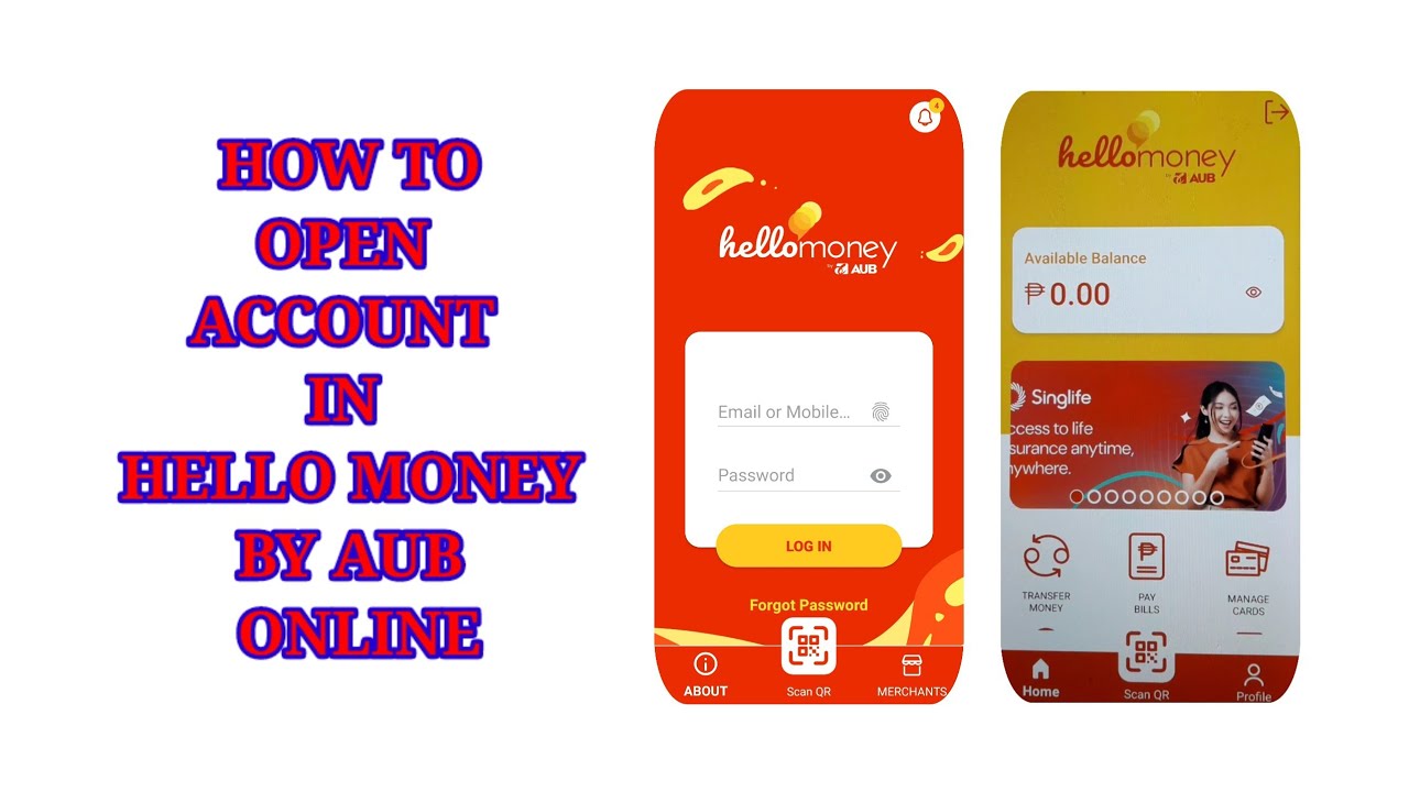 HOW TO OPEN ACCOUNT IN HELLO MONEY BY AUB ONLINE | PAANO MAG OPEN NG ...