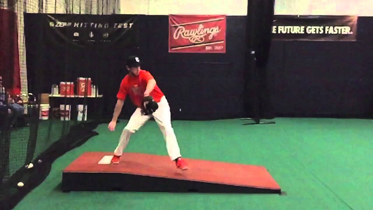 Nate Brown pitching at PG Pitcher Catcher Showcase YouTube
