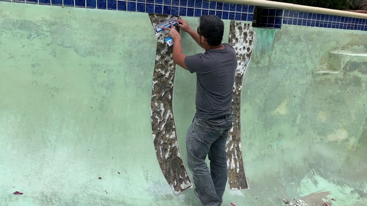 Pool Crack Repair Best Methods to Install Structural Staples YouTube