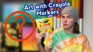 Using Crayola Markers in a different way to make art