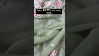 Pure Simmer Chiffon Saree With Embroidery Work #shorts