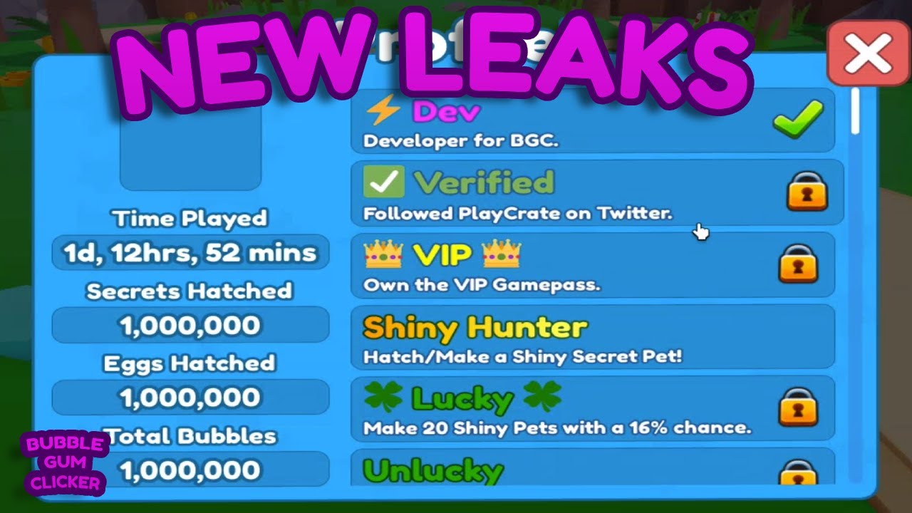 NEW CRAZY LEAKS IN BUBBLE GUM CLICKER!