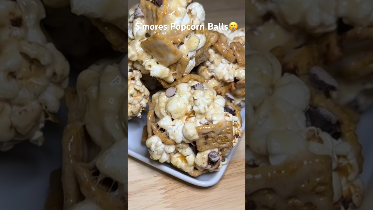 Try these s’mores popcorn balls this Halloween!! 
