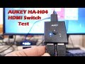 AUKEY HA-H04 HDMI Switch Bidirectional 2 Input to 1 Output Test (Video)