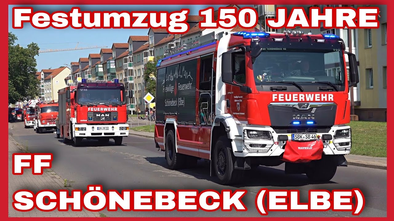 FESTUMZUG1️⃣5️⃣0️⃣Jahre FF Schönebeck (Elbe)🚒🚨