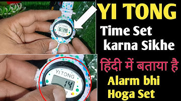 How to Set time in YI TONG Sport watch,Yi tong y 701 time set karne ka Tarika,Set time in yi tong
