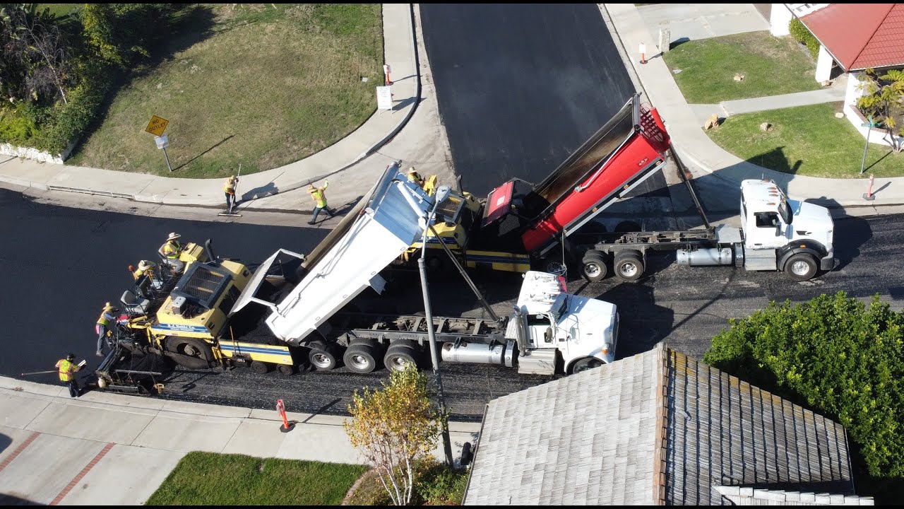 Street paving in Orange County CA on 12-13-2019