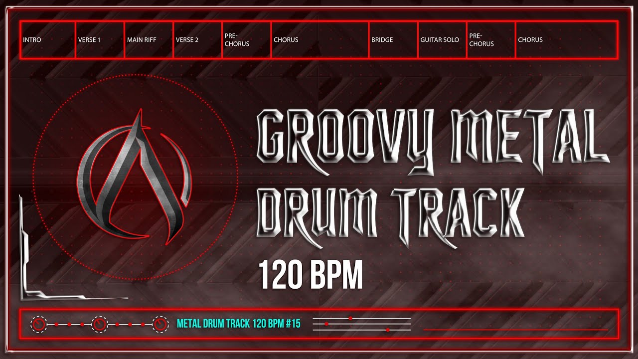 Groovy Metal Drum Track 120 BPM (HQ,HD) - YouTube