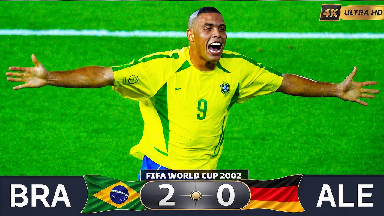 RONALDO SCORED 2 EPIC GOALS TO WIN THE WORLD CUP FOR BRAZIL IN AN