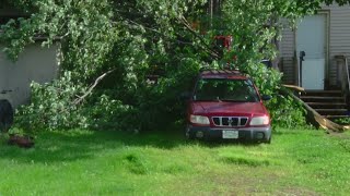 Damages and power outages from the storm affect residents