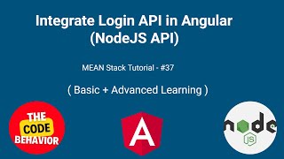 Login API Integration in Angular  | MEAN Stack tutorial #37