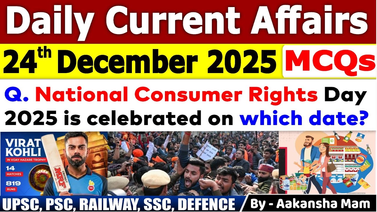 24th December Current Affair 2025 | Current Affairs Today | Daily ...