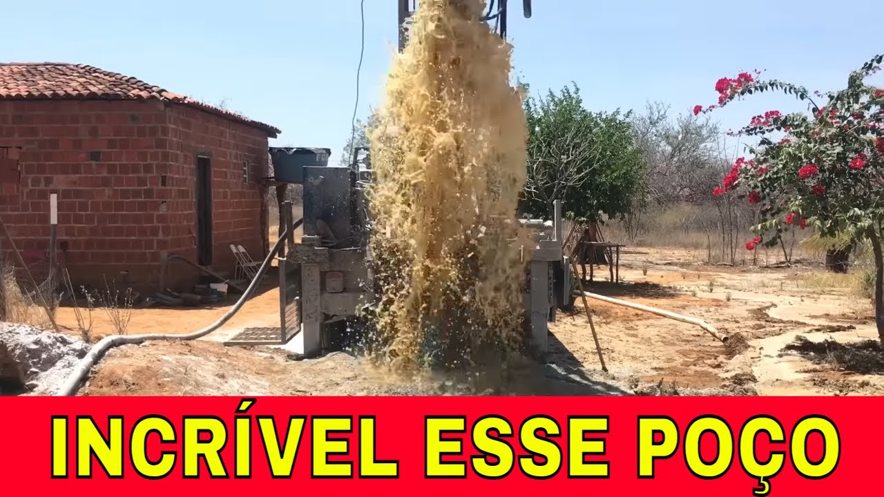 Esse proprietário ganhou na mega sena, poço artesiano perfurado no quintal de casa!