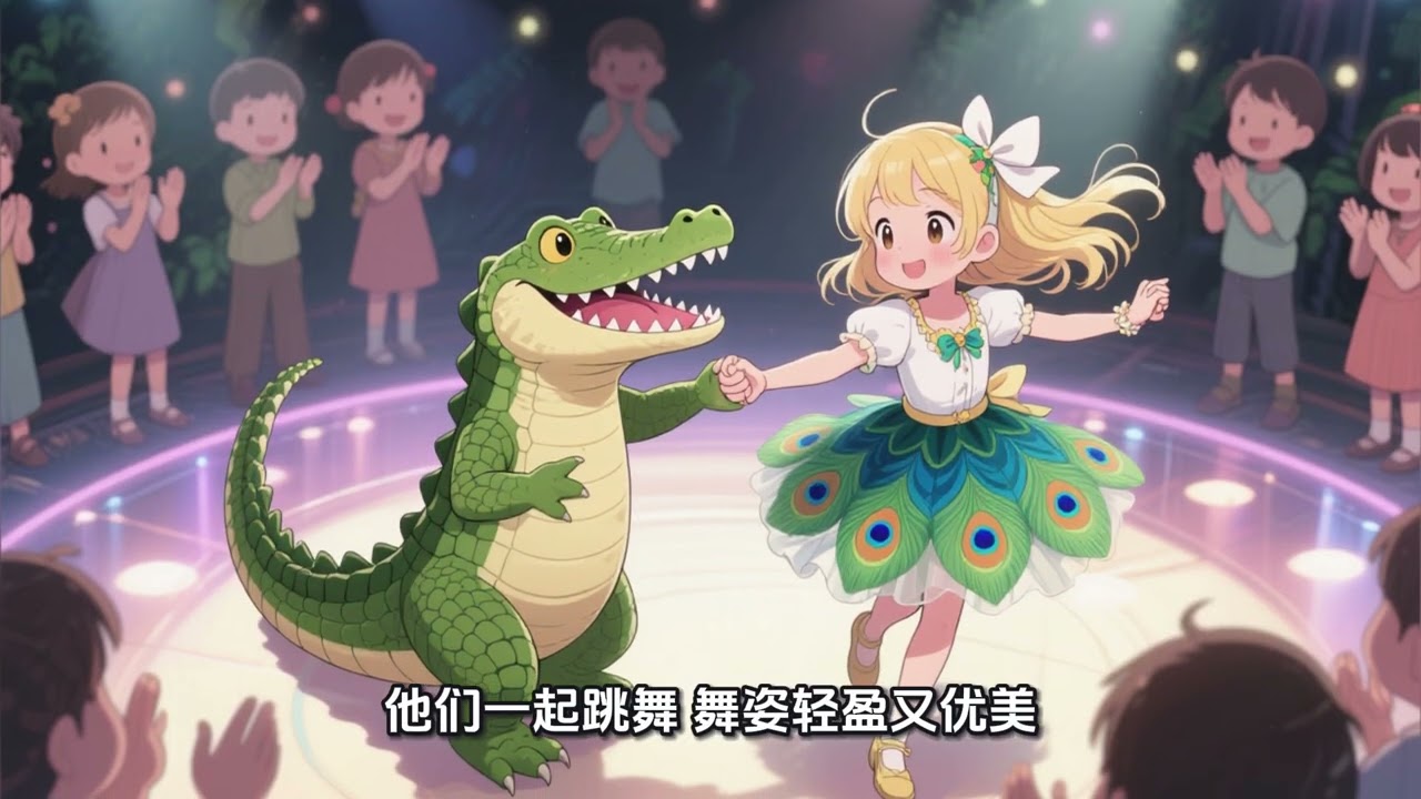 星星幼儿园化妆舞会上的小鳄鱼