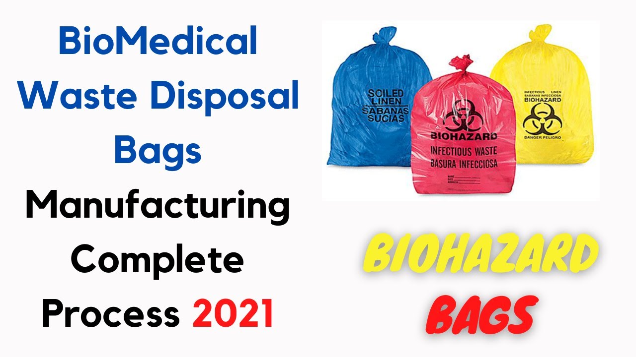 BioMedical Waste Disposal Bags Making, Printing, Sealing, Cutting, and Packing Complete Process
