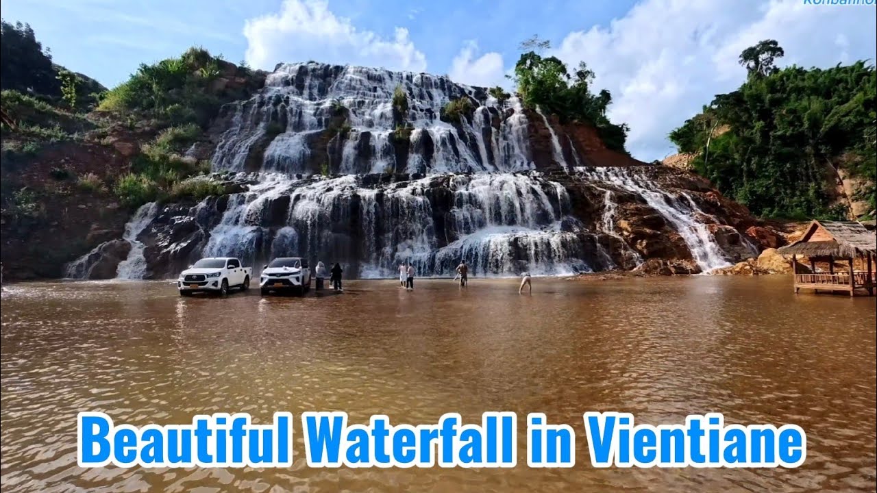 Road trip to a new waterfall resort in the countryside of Laos 