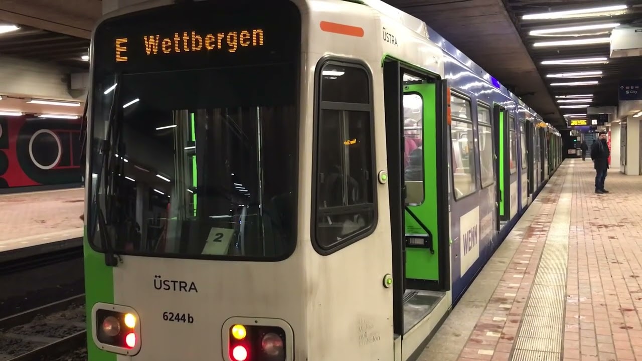 Üstra Ausfahrt mit der Baureihe TV 6000 E Richtung Wettbergen in Hauptbahnhof 😀😀😀😀😀😀￼