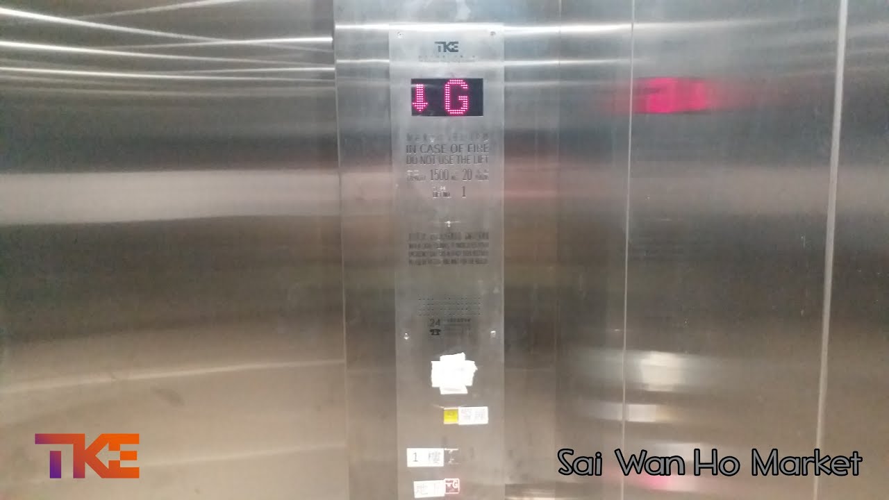 TK EOX-H Hydraulic Elevator @Sai Wan Ho Market - YouTube