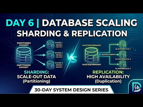 Database scaling : Sharding and Replication | Day 6 | System design interview series | FAANG