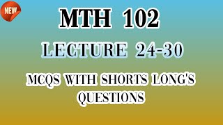 MTH102 lecture 24-30 |Trigonometry  |.