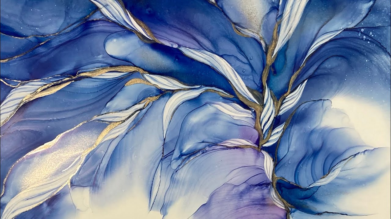 Alcohol ink painting - large size