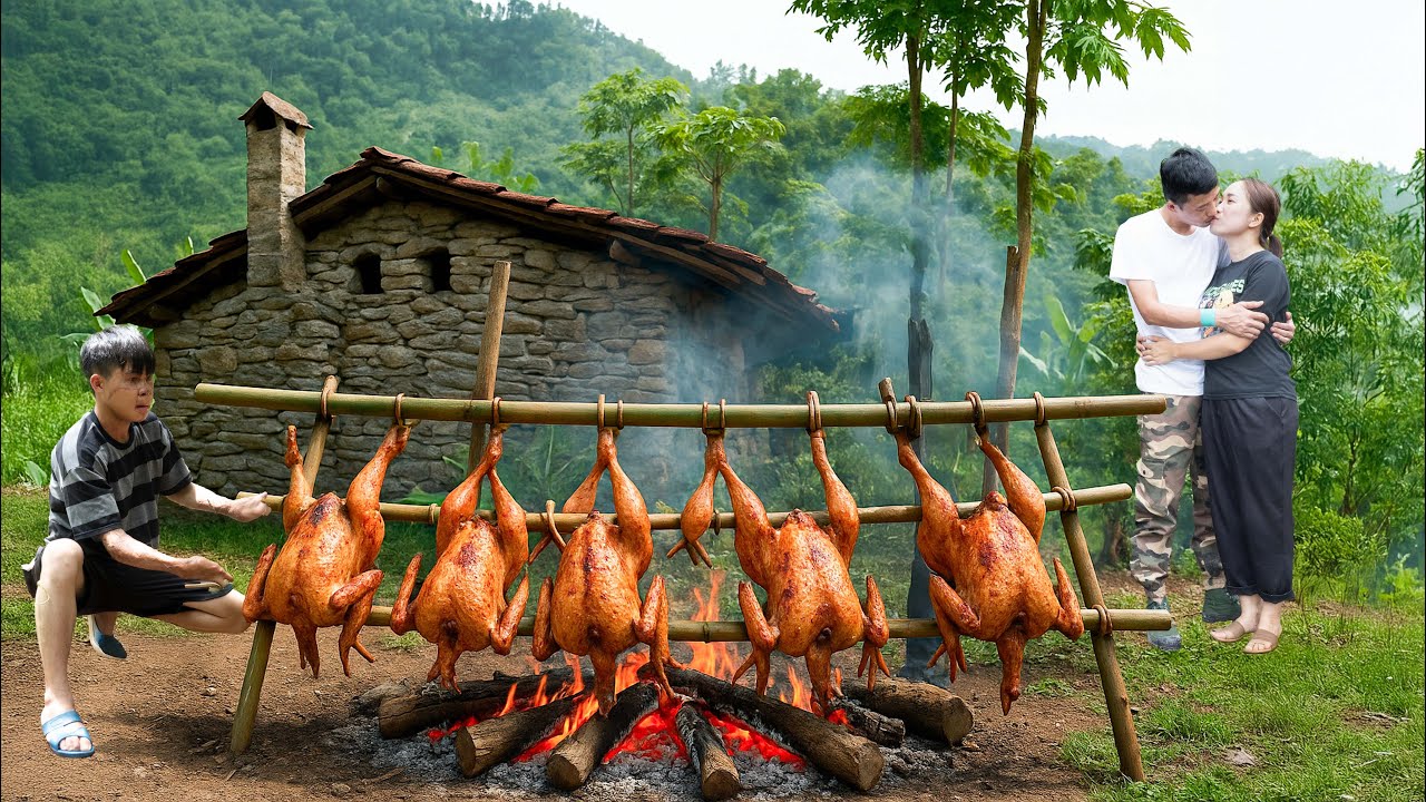 CEO Tuan’s Off-Grid Life: Grilling Chicken Over Fire & Making Creamy Macadamia Milk