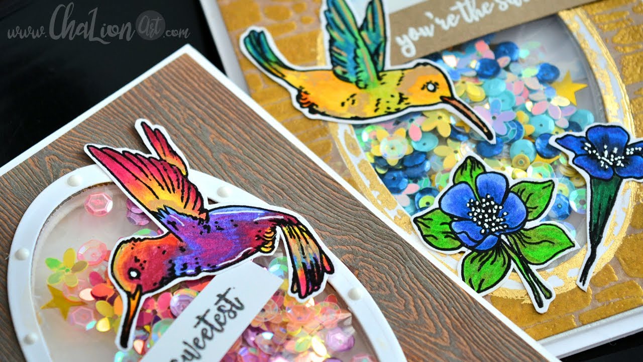 Shaker Cards with Fuse + Polychromos | Tarjetas Shaker con Fuse + Polychromos