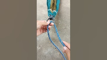 How to tie a knot on hammock.