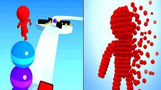 Stack Rider|| Pixel Rush|| All Levels Completed|| Android iOS Gameplay