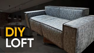 HOW TO MAKE A SOFA / COUCH. LOFT диван своими руками. DIY