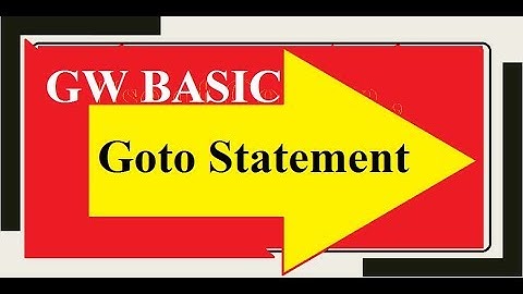 Goto Statemnt Working Concept | Unconditional Statement | GW BASIC Programming Tutorials