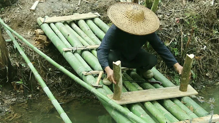 農村老爺爺開掛，深山小木屋溪水上造了一座橋，完工那一刻美呆了 - DayDayNews