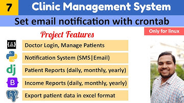 How to send email notification cronjob||Clinic management system||Django, PostgreSQL and Bootstrap